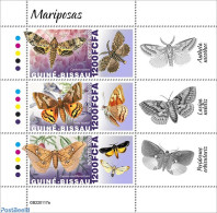 Guinea Bissau 2022 Moths, Mint NH, Nature - Insects - Guinea-Bissau