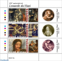 Guinea Bissau 2022 570th Anniversary Of Leonardo Da Vinci, Mint NH, Art - Leonardo Da Vinci - Paintings - Guinea-Bissau