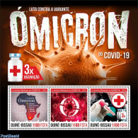 Guinea Bissau 2022 Fight Against Omicron Variant Of Covid-19, Mint NH, Health - Corona/Covid19 - Corona/Covid19 - Guinea-Bissau