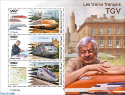Chad 2022 French TGV Trains, Mint NH, Transport - Railways - Autres & Non Classés