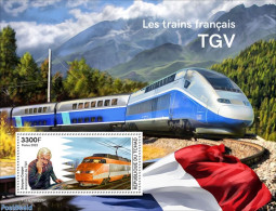 Chad 2022 French TGV Trains, Mint NH, Transport - Railways - Autres & Non Classés