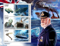 Chad 2022 110th Anniversary Of Titanic , Mint NH, Transport - Ships And Boats - Titanic - Other & Unclassified