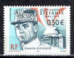 Hommage à Milan Ratislav Stefanik, Général De Brigade De L'Armée De L'Air Française Et Ministre De La Défense De Tchèqui - Unused Stamps