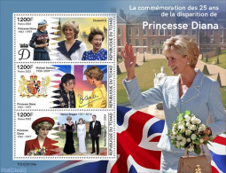 Chad 2022 25th Memorial Anniversary Of Princess Diana, Mint NH, History - Performance Art - American Presidents - Char.. - Autres & Non Classés