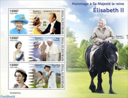 Chad 2022 Tribute To Queen Elizabeth II, Mint NH, History - Religion - Kings & Queens (Royalty) - Pope - Andere & Zonder Classificatie