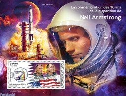 Chad 2022 10th Memorial Anniversary Of Neil Armstrong , Mint NH, Transport - Space Exploration - Other & Unclassified