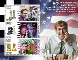 Chad 2022 50th Anniversary Of Bobby Fischer 3v M/s, Mint NH, Sport - Chess - Andere & Zonder Classificatie