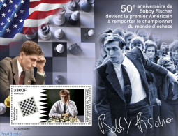 Chad 2022 50th Anniversary Of Bobby Fischer S/s, Mint NH, Sport - Chess - Autres & Non Classés