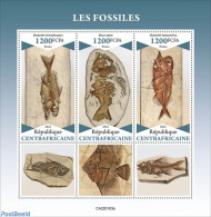 Central Africa 2022 Fossils, Mint NH, Nature - Fish - Prehistoric Animals - Prehistory - Vissen