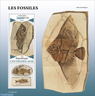 Central Africa 2022 Fossils, Mint NH, Nature - Fish - Prehistoric Animals - Prehistory - Fische