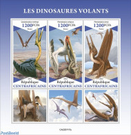 Central Africa 2022 Flying Dinosaurs, Mint NH, Nature - Prehistoric Animals - Prehistory - Prehistorics