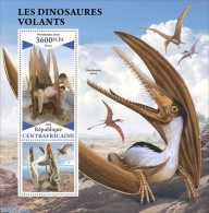 Central Africa 2022 Flying Dinosaurs, Mint NH, Nature - Prehistoric Animals - Prehistory - Prehistorisch