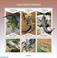 Central Africa 2022 Crocodiles, Mint NH, Nature - Crocodiles - Centrafricaine (République)