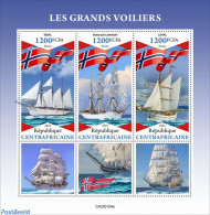 Central Africa 2022 Tall Ships , Mint NH, History - Transport - Flags - Ships And Boats - Boten