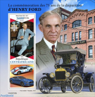 Central Africa 2022 75th Memorial Anniversary Of Henry Ford, Mint NH, Transport - Centrafricaine (République)