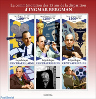 Central Africa 2022 15th Memorial Anniversary Of Ingmar Bergman, Mint NH, Performance Art - Movie Stars - Acteurs