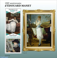 Central Africa 2022 190th Anniversary Of Édouard Manet, Mint NH, Art - Paintings - República Centroafricana