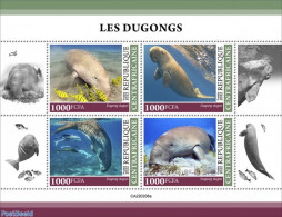 Central Africa 2022 Dugongs, Mint NH, Nature - Sea Mammals - República Centroafricana