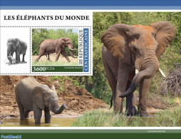 Central Africa 2022 Elephants, Mint NH, Nature - Elephants - República Centroafricana