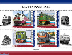 Central Africa 2022 Russian Trains, Mint NH, Transport - Railways - Trains