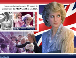 Central Africa 2022 25th Memorial Anniversary Of Princess Diana, Mint NH, History - Charles & Diana - Royalties, Royals