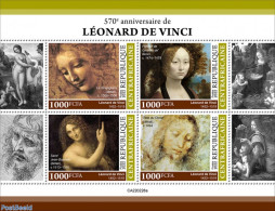 Central Africa 2022 570th Anniversary Of Leonardo Da Vinci, Mint NH, Art - Leonardo Da Vinci - Paintings - Centrafricaine (République)