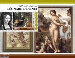 Central Africa 2022 570th Anniversary Of Leonardo Da Vinci, Mint NH, Art - Leonardo Da Vinci - Paintings - Centrafricaine (République)