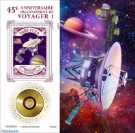 Central Africa 2022 45th Anniversary Of The Launch Of Voyager 1, Mint NH, Transport - Space Exploration - Central African Republic