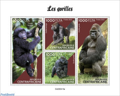 Central Africa 2022 Gorillas, Mint NH, Nature - Monkeys - Zentralafrik. Republik