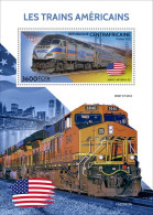 Central Africa 2022 American Trains, Mint NH, Transport - Railways - Trains