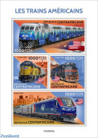 Central Africa 2022 American Trains, Mint NH, Transport - Railways - Trains