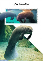 Central Africa 2022 Manatees, Mint NH, Nature - Sea Mammals - República Centroafricana