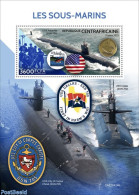 Central Africa 2022 Submarines, Mint NH, Transport - Ships And Boats - Boten