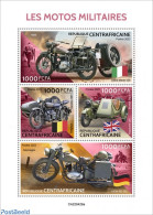 Central Africa 2022 Military Motorcycles, Mint NH, History - Transport - Militarism - Motorcycles - Militaria