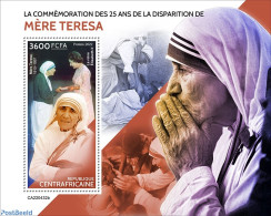 Central Africa 2022 25th Memorial Anniversary Of Mother Teresa, Mint NH, History - Kings & Queens (Royalty) - Nobel Pr.. - Koniklijke Families