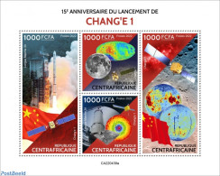 Central Africa 2022 15th Anniversary Of The Launch Of Chang'e 1, Mint NH, Transport - Space Exploration - Central African Republic