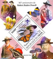 Niger 2022 Robert Baden Powell S/s, Mint NH, Nature - Sport - Butterflies - Scouting - Niger (1960-...)