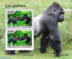 Burundi 2022 Gorillas, Mint NH, Nature - Monkeys - Otros & Sin Clasificación