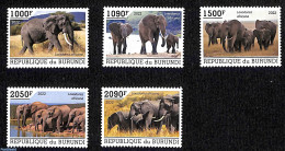 Burundi 2022 Elephants, 5v, Mint NH, Nature - Elephants - Otros & Sin Clasificación