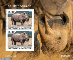 Burundi 2022 Rhinos, Mint NH, Nature - Rhinoceros - Otros & Sin Clasificación