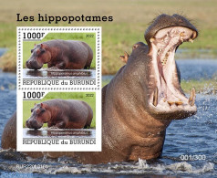 Burundi 2022 Hippos, Mint NH, Nature - Hippopotamus - Sonstige & Ohne Zuordnung