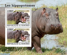 Burundi 2022 Hippos, Mint NH, Nature - Hippopotamus - Andere & Zonder Classificatie