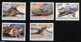 Burundi 2022 Crocodiles, 5v, Mint NH, Nature - Crocodiles - Sonstige & Ohne Zuordnung