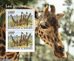 Burundi 2022 Giraffes, Mint NH, Nature - Giraffe - Otros & Sin Clasificación