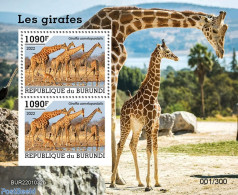 Burundi 2022 Giraffes, Mint NH, Nature - Giraffe - Autres & Non Classés