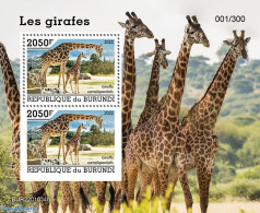 Burundi 2022 Giraffes, Mint NH, Nature - Giraffe - Sonstige & Ohne Zuordnung