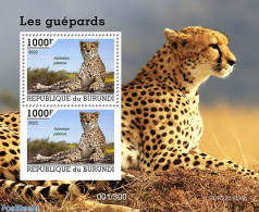 Burundi 2022 Cheetahs, Mint NH, Nature - Cat Family - Other & Unclassified