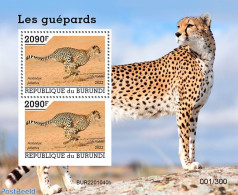 Burundi 2022 Cheetahs, Mint NH, Nature - Cat Family - Sonstige & Ohne Zuordnung