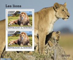 Burundi 2022 Lions, Mint NH, Nature - Cat Family - Otros & Sin Clasificación