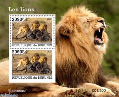 Burundi 2022 Lions, Mint NH, Nature - Cat Family - Autres & Non Classés